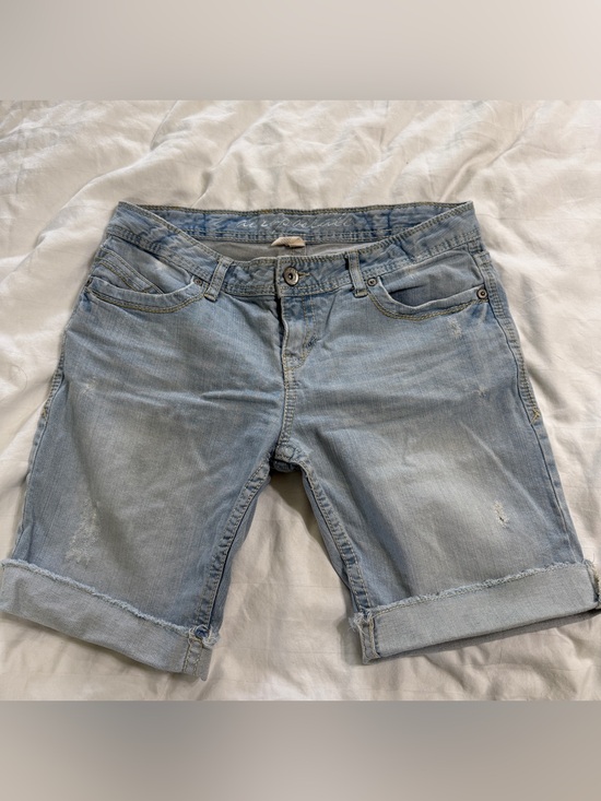 Aeropostale Pants - Aeropostale Light Blue Denim Cuffed Women's Shorts